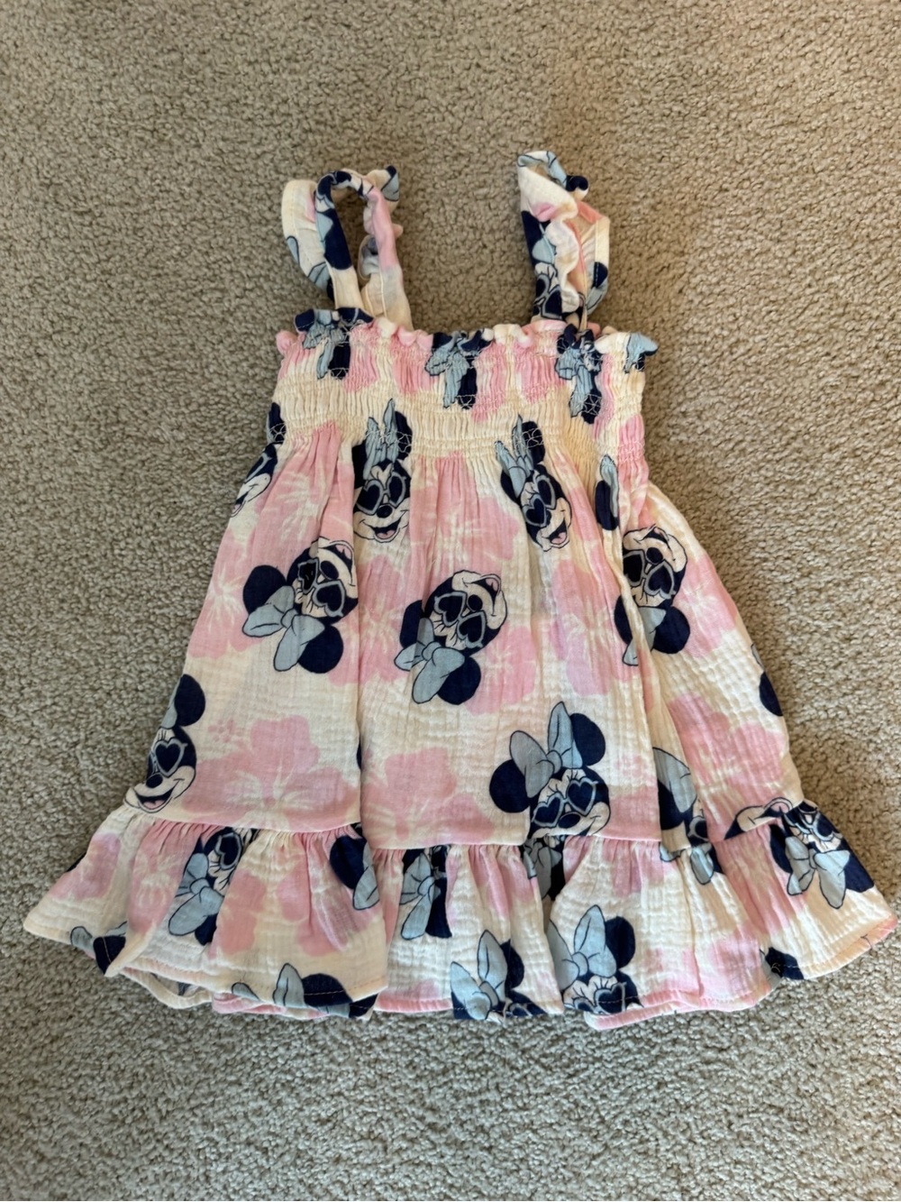 Disney Pink and Navy Minnie Mouse Sundress
